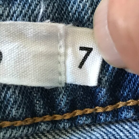 Cello Jeans Women 7 Blue High Rise Distressed Destroyed Raw Hem Medium Wash - Picture 4 of 13